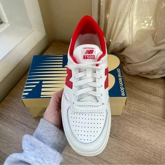 ALD x New Balance T500 Tennis Oxfords Sneaker Shoes Red Mens 6 / Womens 7.5 - Picture 4 of 15